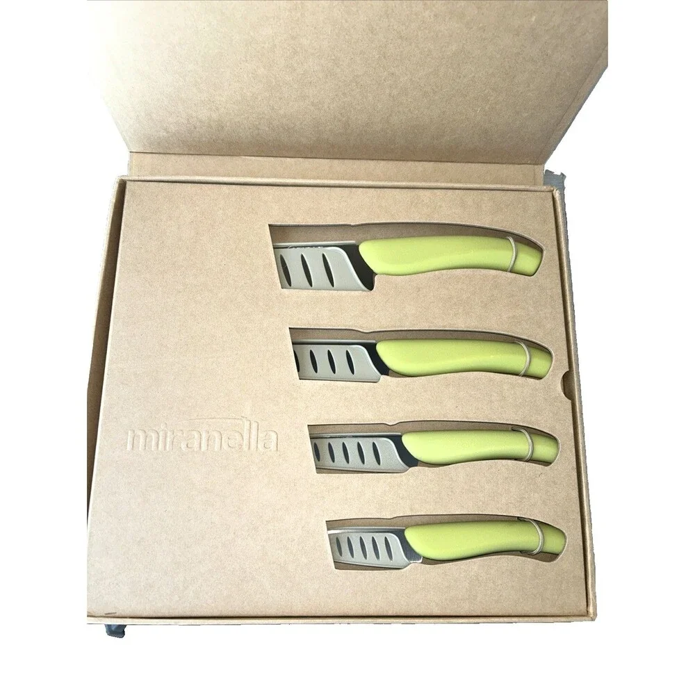 Miranella Set Four Ceramic Knives blade lengths of 3